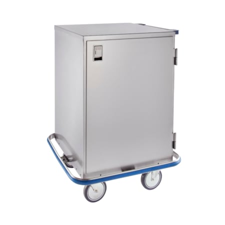 Blickman Mini Case Cart 29 5/8"W x 40 1/2"H, 1 S/S Wire Pullout Shelf, 1 Door CCC3-17